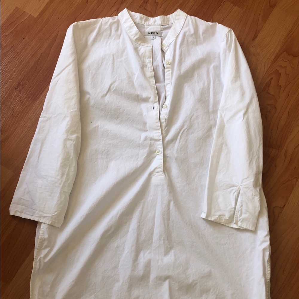 Long shirt by need. Great for office/school/casual